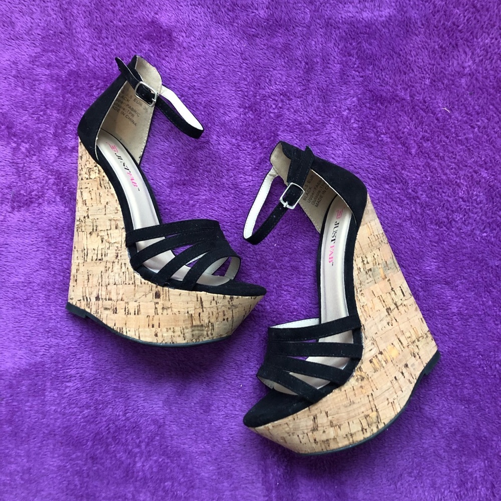 JustFab Women's "Zea" Open Toe Wedge